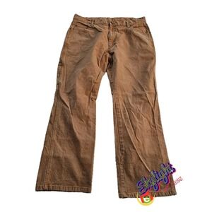Dickies Vintage Mens Brown Carpenter Canvas Duck Cloth Work Pants 36x30